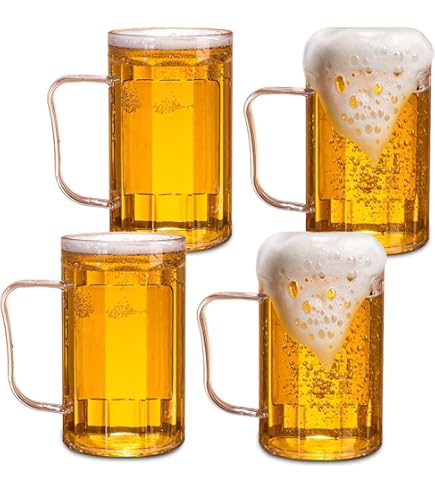 6x Weizenbiergläser Aus Kunststoff 0,5 Liter - Bruchsicher & Spülmaschinenfest