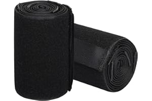 YAMIPROBI Tree Protectors for Zip line and Slacklines - 60" x 4" Tree Guards - 2 Piece Non-Slip Felt Wraps with Anti-Slip Guide Straps - Perfect Outdoor Tree Wear for Ziplines Hammocks Slackline Rope - Black