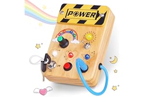 Ceoffo Montessori Busy Board od 1 roku aktywności, od 1 roku życia, z 8 diodami LED Montessori, zabawka Early Development & Activity Toys