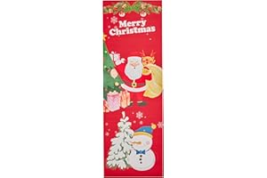 Celebright Christmas Floor Runner with Santa & Rudolph Design - 180 x 60cm - Festive Xmas Décor Rug Ideal for Living Room, Dining Room Area or Hallway