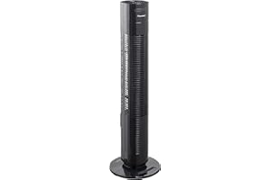 Bestron Ventilateur Colonne Oscillant avec Minuteur et Télécommande, Hauteur: 78 cm, Summer Breeze, 35 Watt, Noir