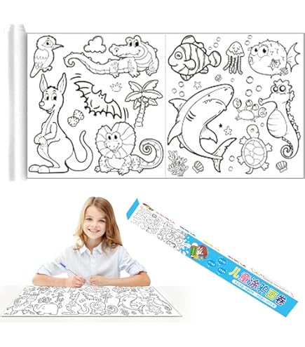 2 Rollen Malpapier 300x30cm - Schneidbare Zeichenrolle Für Kinder