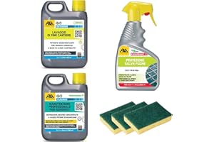 MASTERBRICO Fila Kit céramique spécifique pour le nettoyage après pose et entretien, idéal pour le lavage après pose, élimine complètement les résidus de pose et de fin de chantier, pour grès et céramique