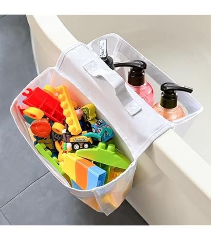 Rete Porta Giochi Per Bagnetto - Con 4 Ganci, Borsa A Rete Per Giocattoli Da Vasca - Foto 3