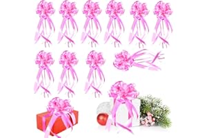 Waldspring 10pcs Lazo grande de Regalo con Cinta, Grandes Lazos Grandes Lazos Decorativos, Lazos de Regalo para Envolver Lazos para Bodas, Fiestas, Decoración y Envoltura de Regalos
