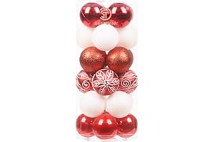 Sea Team zestaw bombek choinkowych, dekoracje, o drobnoziarnistej powierzchni, z motywami, błyszczące bombki, ozdoby choinkowe, 24 sztuki