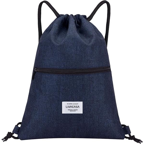 Sac à Cordon De Sport LIVACASA 5.5L - Imperméable Oxford, Ultra-Léger, Pliable - Pour Natation, Gym, Voyage Sac Dos Pliable Piscine Plage Voyage