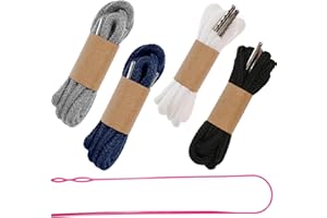 BOHUIZ 4 Pcs Drawstring Cords Universal Replacement Drawstrings, 53 Inch Drawstrings Replacement with Easy Threaders for Sweatpants Shorts Pants Jackets Coats Hoodies (Black, White, Grey, Navy Blue)