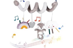 FADCAER Giocattolo per Passeggino,Giocattoli per Carrozzina Giocattolo per Passeggino a Spirale per Culla,Giocattoli Spirale Carrozzina per 0-12 Mesi Bambini Ragazze Ragazzi Regali Compleanno Natale (Style-B)