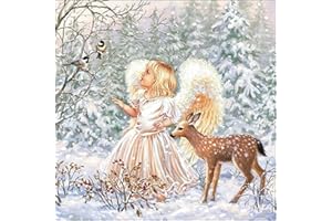 Crafty Things 4 x Paper Napkins - Winter Angel - Ideal for Decoupage/Napkin Art