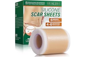 NIFEISHI Silicone Scar Tape (1.6”x 75”Rolle-1.9M), Silikonpflaster für Narben, Silicone Scar Sheets, Reduziert Keloid, Operations, Kaiserschnitt und Aknenarben - Wiederverwendbar, Selbstklebend und Wasserfest