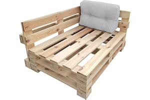 chilly pilley Coussin De Palette EU Imperméable Coussin De Jardin Imperméable Flocons De Mousse Plusieurs Tailles Et Couleurs (Coussins Latéraux 60 x 40. Blanc)