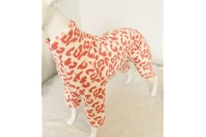 DHGTEP Voller Körper Abdeckung Fleece Hundemantel mit Beinen, Hund Winter Hoodie Warmen Hund Jumpsuit Cozy Jumperuit für Hund im Freien Oder Im Haus, für Kleine Mittlere Große Hunde (Color : Pink/White, SI