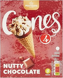 Morrisons Ice Cream Cones, Chocolate and N…|200