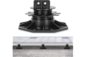 Jiubiaz 100 x Stelzlager Höhenausgleich 18-140 mm Höhe wählbar Stellfüße justierbarer Plattenlager Terrassenlager für Terrassendielen-Unterkonstruktion Holz WPC, Größe:30-60 mm