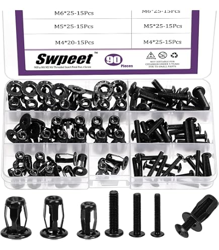 Rivnut Tool Kit Swpeet 25Pcs M5 Jack Nuts And M5 Hand Rivet Nut Gun ...