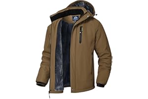 donhobo Męska zimowa kurtka narciarska, oddychająca, ciepła podszewka, kurtka zimowa, wodoszczelna, wiatroszczelna, pogrubiona, funkcyjna kurtka z odpinanym kapturem