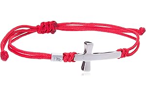 Wind Passion bransoletka z krzyżykiem dla mężczyzn i kobiet, ręcznie wykonana z wodoodporną plecioną liną i zapięciem ze stali nierdzewnej | Krzyż bransoletka do uprawiania sportu, lekkoatletyki lub