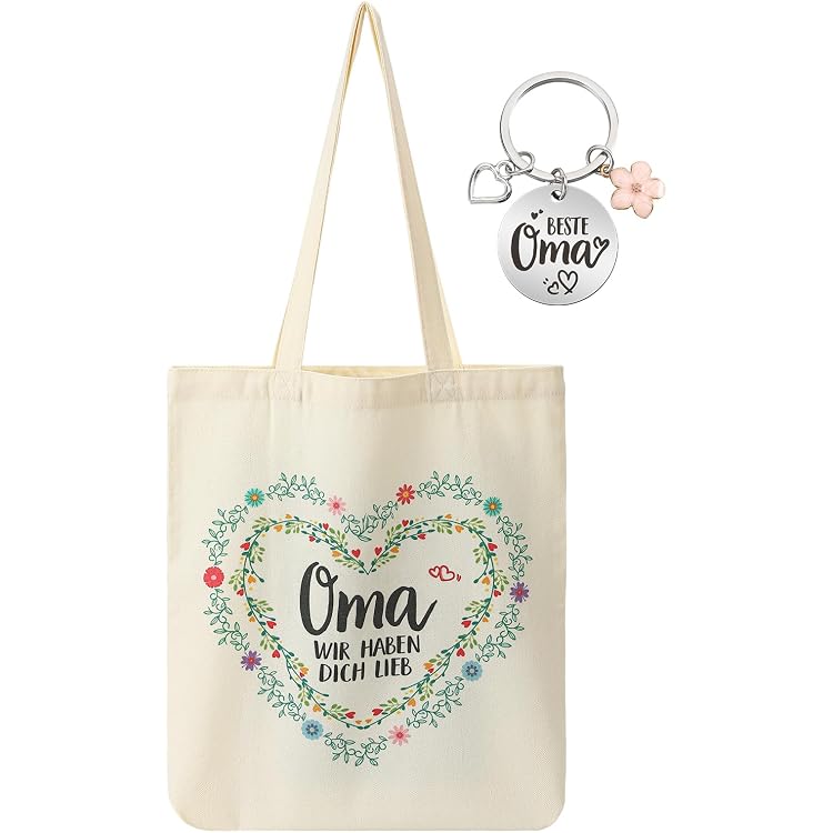 YeleY Oma Make-up-Tasche - Geschenk Für Großmutter Mit Aufdruck, Ca. 25x17 Cm, Mehrfarbig