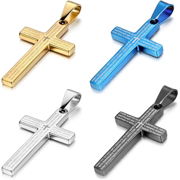 Pendentif Croix En Or Jaune 14kt 585 - 26 Mm Poli - Neuf Avec étiquettes