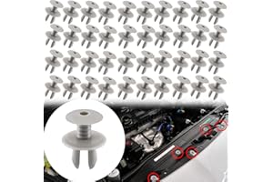 DNGH Auto Befestigungsclips Türverkleidung Clips Spreiznieten Kunststoff Door Trim Clips für VW T4 T5 passt 9mm Loch (Grau 50 Stück)