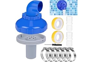 CUVZORA Pool Einlaufdüse 32mm, Pool Einlaufdüse 360° Drehbar, Ø32/38 Pooldüsenset, Düse Auslass Ausströmer Zubehör, Düse Verstellbar, für Aufstellpool, Bestway, Intex und mehr