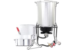 King Kooker Propan Outdoor Fry Boil Paket mit 2 Töpfen, Silber, Einheitsgröße (12RTFBF3)