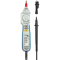 PeakTech 1080 - Multimeter pen, NCV digitale spanningstester met led-display, voltmeter, elektronische ampèremeter, continuïteitstester, AC/DC, 2000 counts - max. 600 V