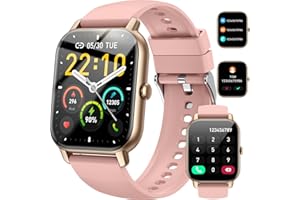 Reloj Inteligente Mujer, 1.85" Smartwatch Llamadas Bluetooth con Podómetro/Pulsómetro/Monitor de Sueño, 110+ Modos Deportivos