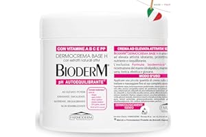 BIODERM BIODERMOCOSMETICI BIODERM Dermocrema Base H - Crema Super Idratante Corpo e Mani con Burro di Karité - Crema Emolliente per Pelli Secche, Delicate e a Tendenza Atopica, Senza Parabeni e Siliconi - 500ml