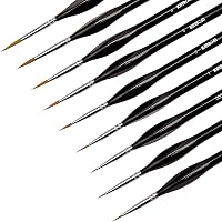6-Piece Detail Paint Brush Set – Fine Tip Brushes For Miniature, Watercolor, Oil, Acrylic - View #2