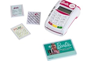 Theo Klein 7335 Barbie payment terminal I With light & sound I Includes credit card with contactless payment function I Toy for children aged 3 and over