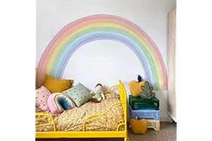 funlife Vinile Grandi Arcobaleni Colorati Adesivi Murali, Autoadesivo Pastello Arcobaleno Adesivi da Parete, Sticker da Muro per Bambini Ragazze Camerette Camera da Letto Asilo Nido Decorazione