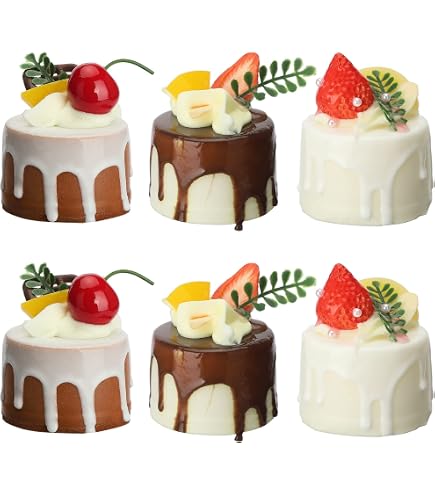 6 Macarons E Pane Finto In Argilla E Schiuma – Dessert Simulati Per Decorazione, Scenografie Fotografiche E Vetrine, Dimensioni 4,2x4,2x2,2 Cm