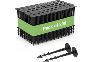 GARDENIX Förpackning om 200 TerraPEG markankare, markankare, markpinnar för trädgårdsfleece, ogräsfleece, mullvadsnät