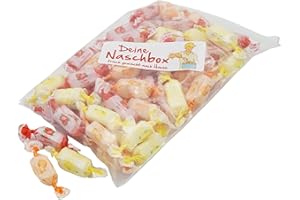 ‎PE ÄM Deine Naschbox | Zuckerfreie Fruchtsaft-Toffees | 250g Nachfüllbeutel | Minimale Verpackung 100% recyclebar - Bonbon Großpackung - Kaubonbon 3er Mix