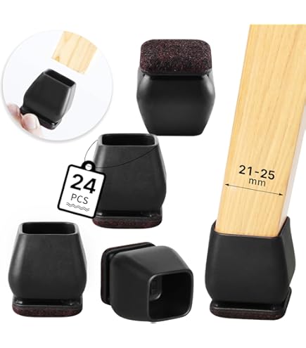 20 Coprigambe Per Sedie In PVC | 15x30mm | Protezione Pavimenti | Antiscivolo E Antirumore - Foto 7