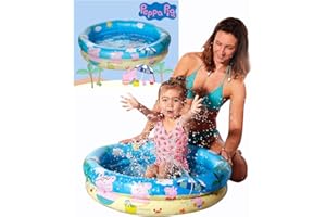 ‎SMART-PLANET Smart-Planet Peppa Pig Baby Pool/Mini Baby Planschbecken 74 x 18 cm - Kleiner aufblasbarer Pool zum Baden für Babys und Kleinkinder für den Sommer