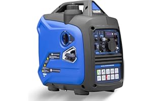 CLUHERTVY Generador de gasolina inverter,generador de emergencia, máximo 2200W, solo 62 dB(A) silencioso, capacidad depósito de combustible 4L, con toma USB y toma de salida 230V