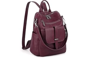 UTO Women Backpack Ladies Travel Rucksack Girls School Shoulder Bags PU Leather