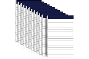 RONEKY 12 Pack Note Pads A7 Small White Writing Paper Memo Pads Refills Easy Tear Off Note Pad A7 Line Notepads Servers Pads with 50 Sheets Pad Narrow Ruled Mini Pocket Notepad for Taking Notes and Reminders