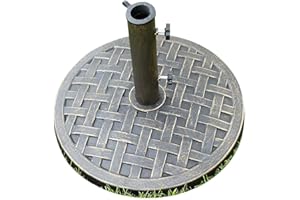 GARDEN MARKET PLACE Web Pattern Resin Garden Parasol Base 14KGS - Bronze Colour