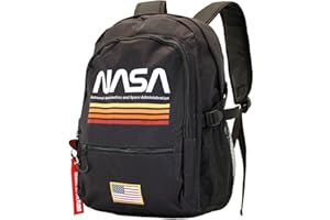 KARACTERMANIA NASA Black-Mochila Fight HS FAN, Negro, 31 x 44 cm, Capacidad 24 L