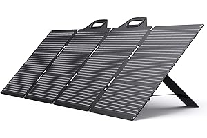 BigBlue ETFE Panneaux Solaires Pliables 200W, SOLARPOWA 200 Cellule Solaire Monocristalline avec Câble pour Générateur Solaire, IP68 Étanchéité pour sur balcon, le Camping et le RV et l'urgence