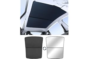 KKTR-CAR Tesla Model Y Pare-Soleil Modèle Y Accessoires Toit en Verre Pare-Soleil Toit Arrière Pare-Soleil Compatible pour Tesla Model Y 2023 2022 2021 (Model Y-Black)