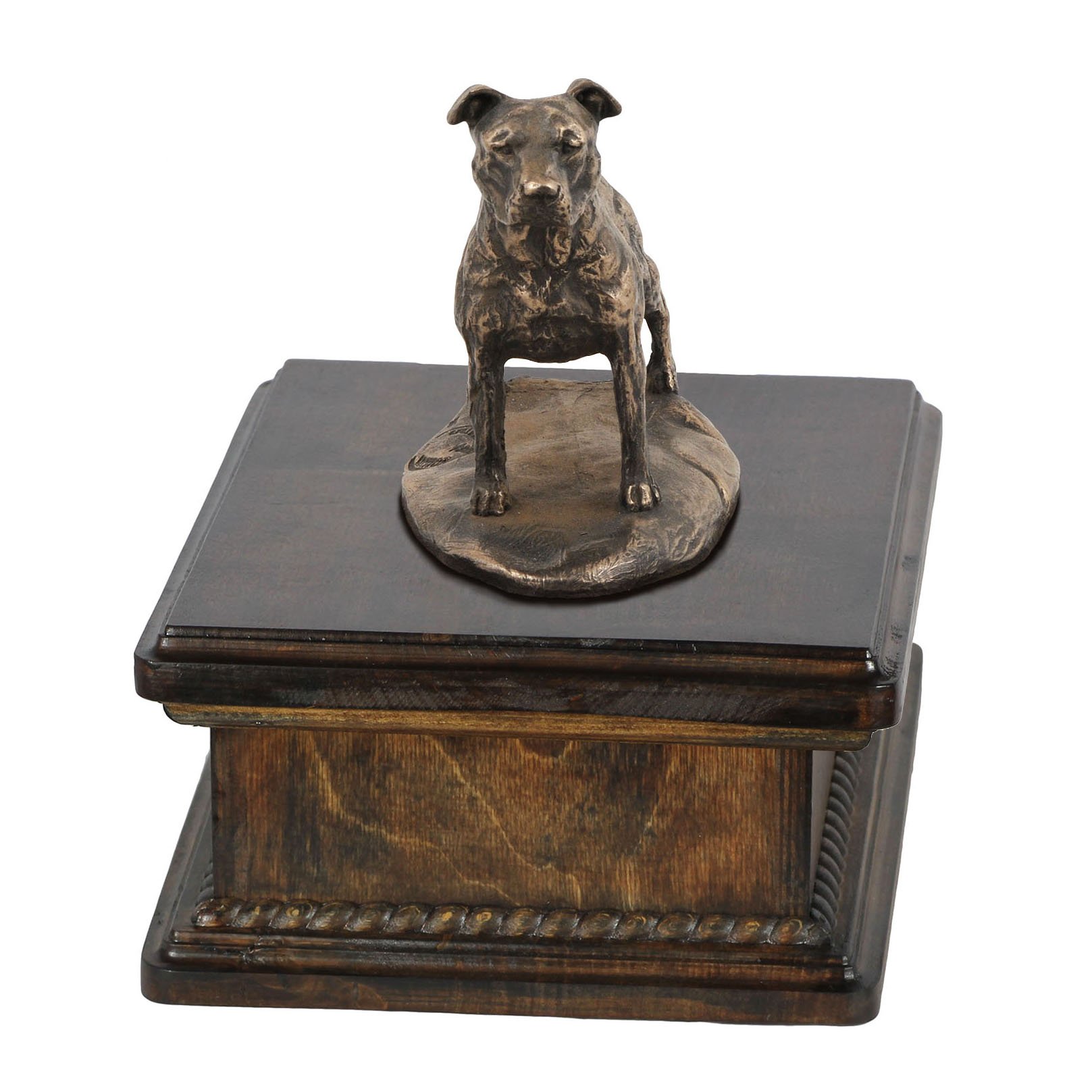 American Staffordshire Terrier (uncropped), memorial, urn for dog's