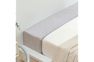 WUIOYNF Matratzenverlängerung zum Füllen der Lücke zwischen Matratze und Kopfteil/Wand, Bettspaltfüller Erhältlich in 840 Größen, Hochdichter Schwamm Liebesbrücke mit abnehmbarem Bezug(héllgrau-90x12x10cm)