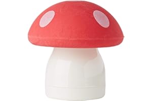 Legami - Caoutchouc avec taille-crayon Magic Mushroom, 0,4 x 5 cm, version rouge, pour effacer et tempérer avec précision, gomme avec taille-crayon en forme de champignon