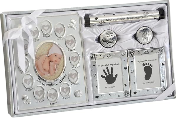 Cadeau de naissance et de baptême pour garçons & filles Coffret certificat de naissance