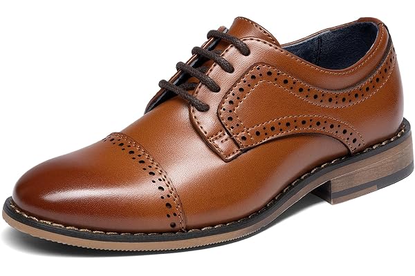 Bruno Marc Pojkar klassiska Oxfords kostymskor, BRUN, 31 EU | Barn fritidsskor barnskor nattvardsskor vattentäta brogue kvällsskor paghuvud skor